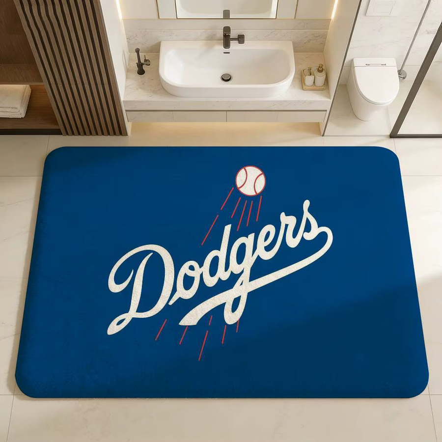 Potdemiel Los Angeles Dodgers Fußmatte, blau, rutschfest und waschbar, B/T: 60 x 40 cm - Bild 6