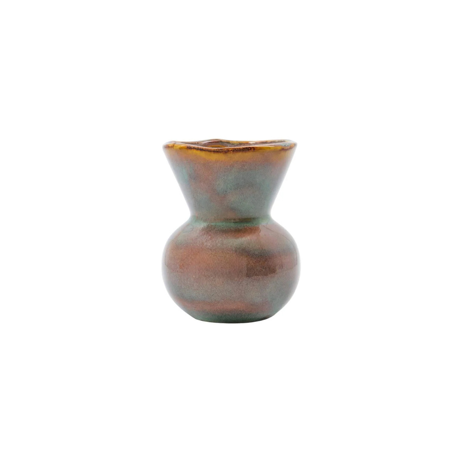 House Doctor Vase Corp aus Steingut in Meeresgrün, Durchmesser: 10 cm, Höhe: 14 cm - Bild 1