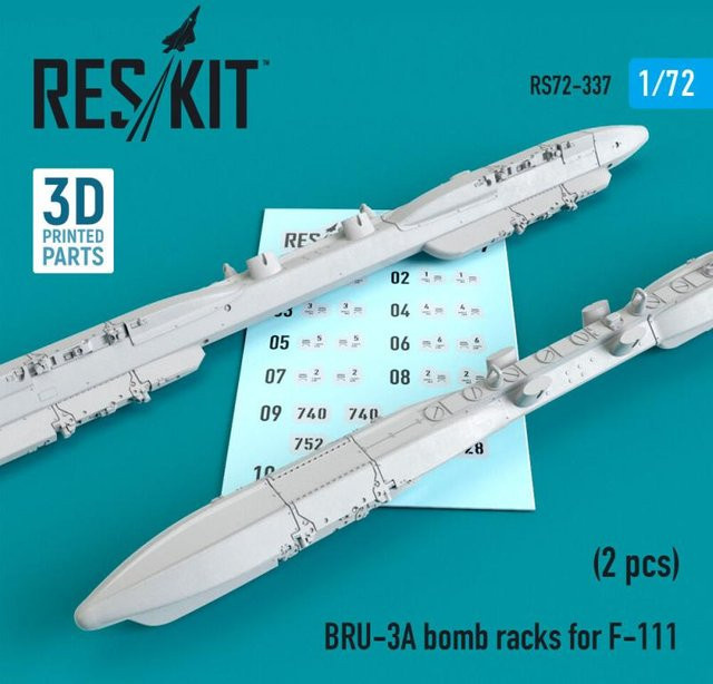 ResKit Models BRU-3A bomb racks for F-111, 2-teiliges Set, 3D Printed - Bild 1