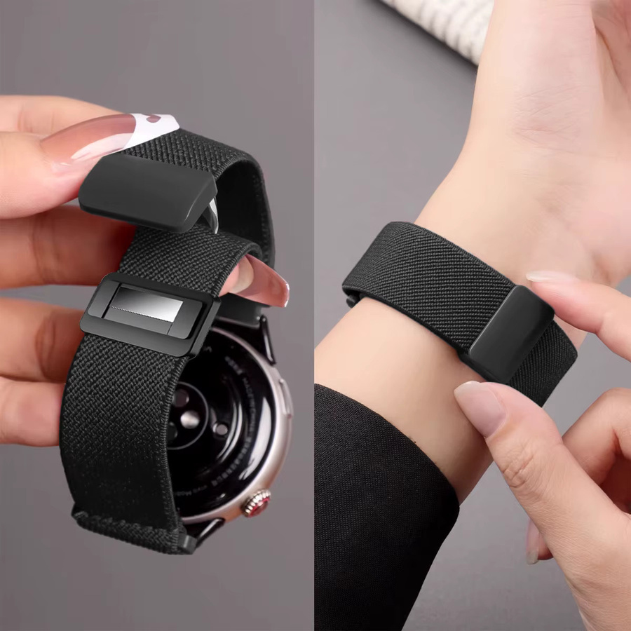 FancyWrist Uhrenarmband Nylon, Schwarz, Unisex, 20mm 22mm - Bild 3