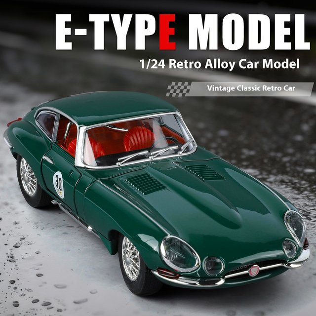 Maisto Jaguar E-TYPE Automodell, Maßstab 1:24, Metall, Grün - Bild 1