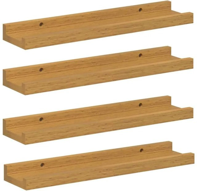vidaXL Wandregal Set aus 4 Stück in Beige aus Holzwerkstoff, B/H/T: 40 x 9 x 3 cm - Bild 1