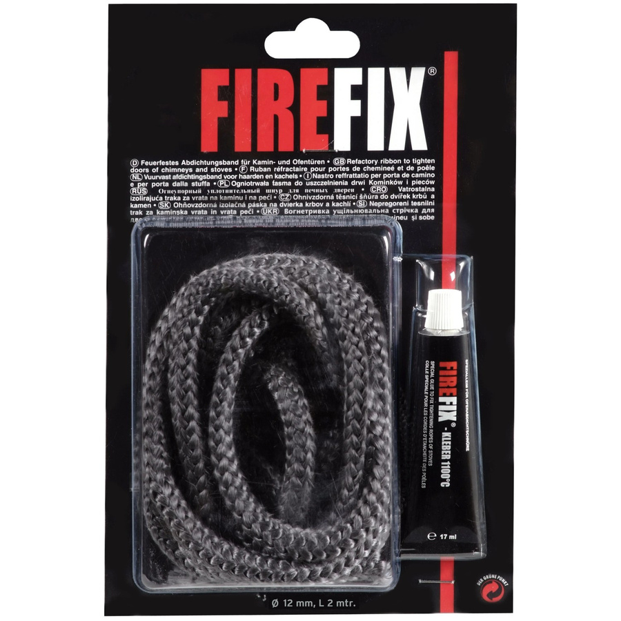 Firefix Keramikkordel für Kamin und Ofen, Farbe: Schwarz, Durchmesser: 12 mm - Bild 2