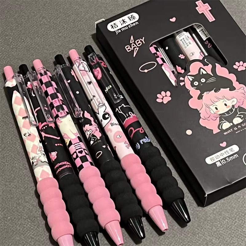 6-teiliges Neutralstift-Set in Gelb mit schnell trocknender Tinte und weicher Spitze für tägliches Schreiben - Bild 6