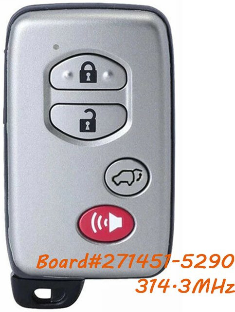 KEYECU Smart Remote Key Fob 314,3 MHz für Toyota Venza, Farbe: Silber - Bild 1