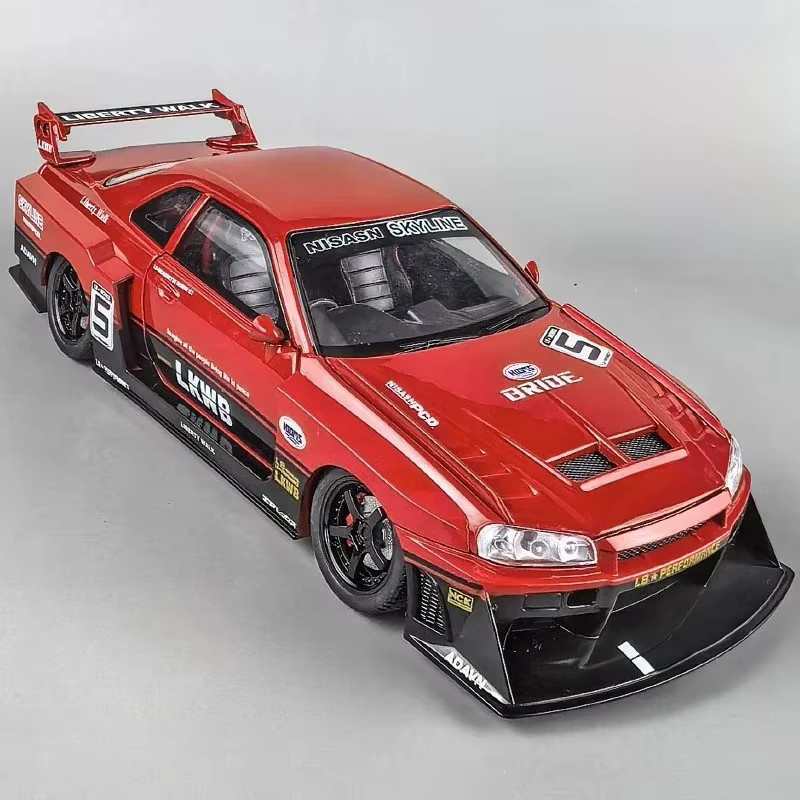 Jinlifang Nissan Skyline GTR-S15 Modifizierte Version, Automodell, 1:24, mit Licht und Sound, Metall - Bild 4