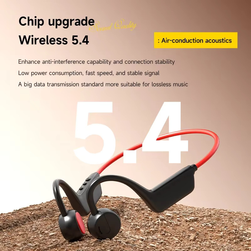 Lenovo Open-Ear Bluetooth 5.4 Kopfhörer mit Mikrofon, schweißfest, Schwarz - Bild 3