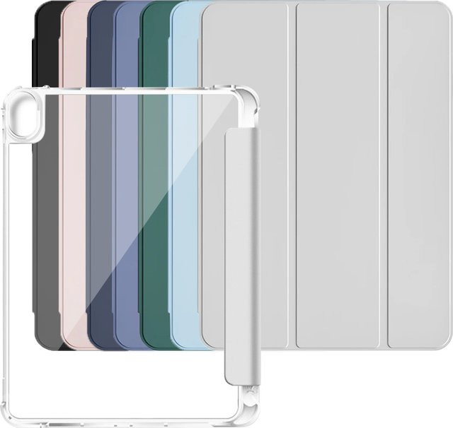 PHYLYN Schutzhülle für iPad und iPad Air mit Stifthalter und Auto-Schlaf-Wach-Funktion, transparent oder schwarz - Bild 1