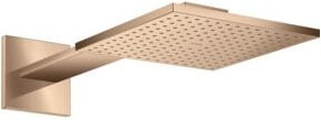 Hansgrohe Axor Kopfbrause in Rosegold, quadratisch, Wandmontage, mit Rain und Mist Strahlarten, B/B: 25 x 25 cm - Bild 1