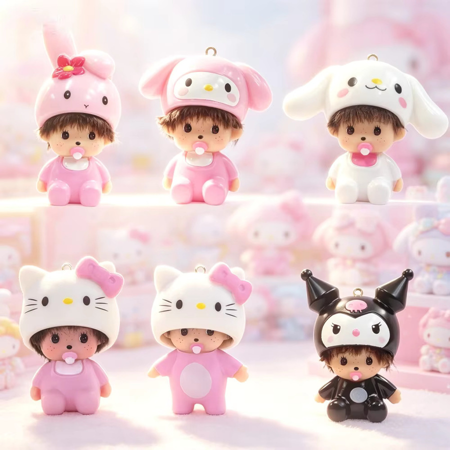 Sanrio Monchhichi Kitty-Puppe, Tiere - Bild 2