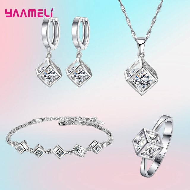 YAAMELI Schmuck-Set, 925 Silber, Zirkonia, Unisex - Bild 1