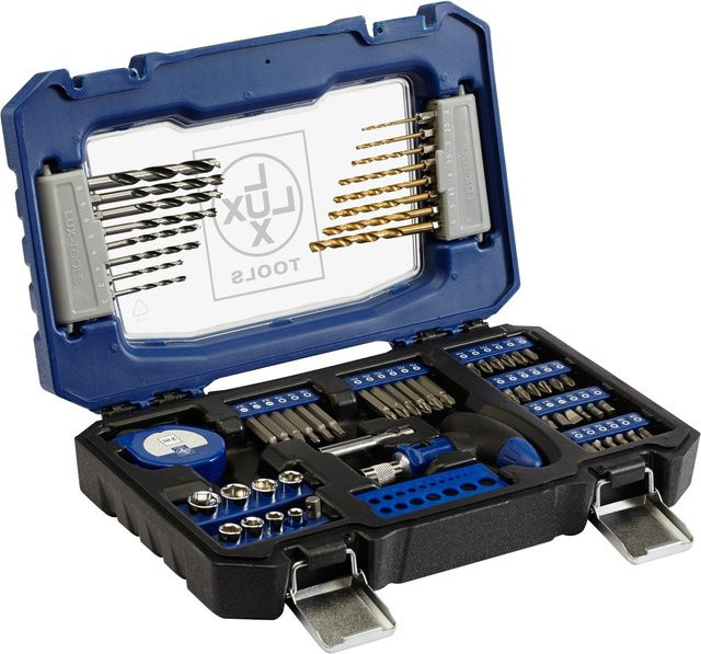 LUX-TOOLS Bohrer- und Bit-Set 66-teilig in Blau - Bild 1