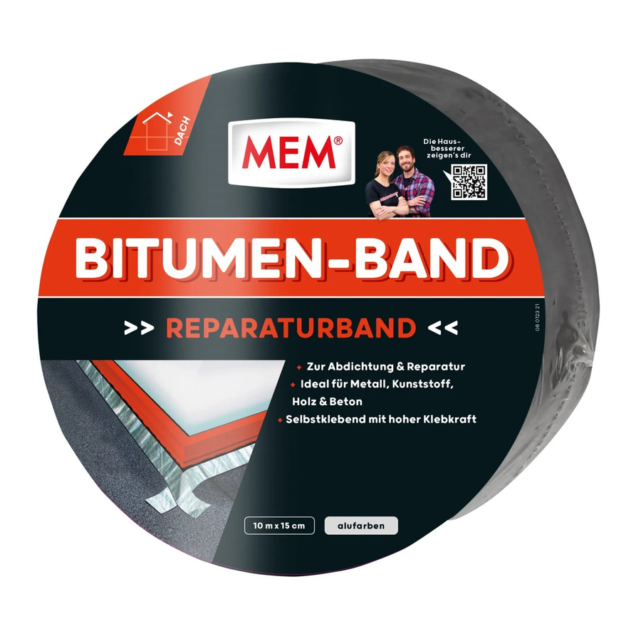 MEM Bitumen-Band Alu in Silber, Breite: 15 cm, Länge: 10 m - Bild 2