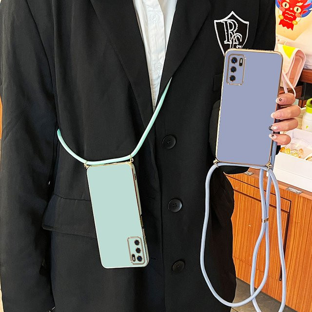 Handyhülle mit Lanyard für OPPO A94 A54S A53 A16 A77 A18 A57E A11S A5 A5X in Grün und Mehrfarbig - Bild 1