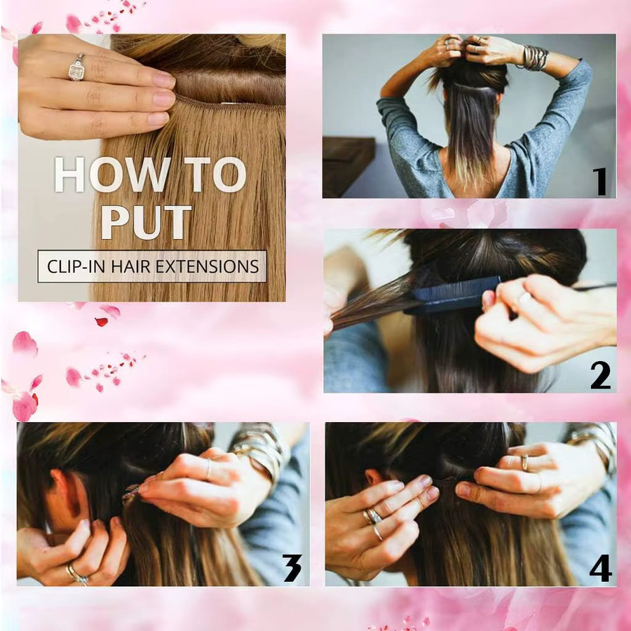 Boymia Echthaar-Clip-In-Extensions - Bild 4