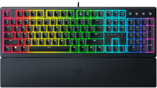 Razer Ornata V3 Gaming-Tastatur mit Mecha-Membran-Switches, RGB-Beleuchtung und Handgelenkauflage, Schwarz, US-Layout, USB-Anschluss - Bild 1