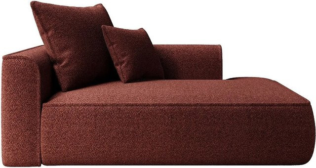 Vente-unique Recamiere Pineta ohne Schlaffunktion in Bordeaux Rot aus Chenillestoff, Breite: 180 cm - Bild 1