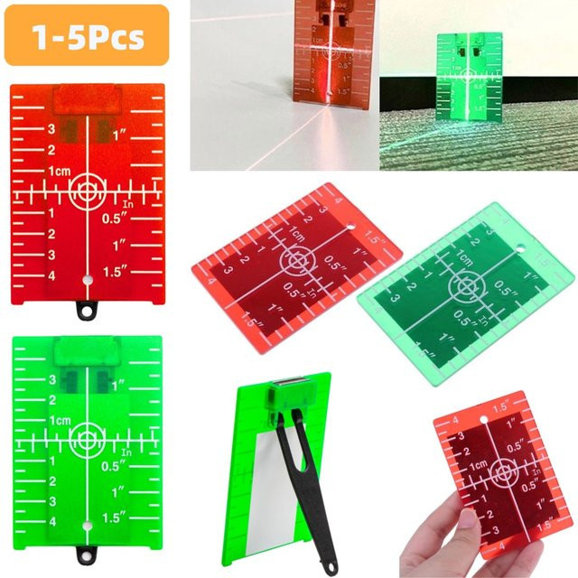 ALLOYSEED Laser-Nivellierzieltafel für rote oder grüne Linienstrahlen in den Einheiten Zoll und cm - Bild 1