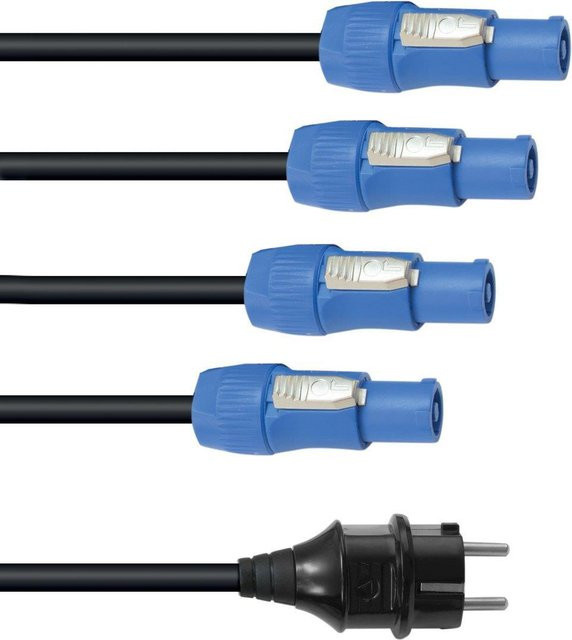 EUROLITE P-Con Netzkabel 1-4, 3x2,5mm² in Schwarz - Bild 1