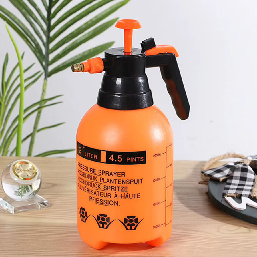 VKTECH Manuelle Gartenspritze in Orange mit 2 l Fassungsvermögen zur Unkrautvernichtung und Gartenpflege - Bild 2