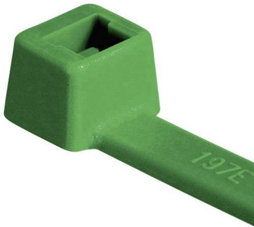 HellermannTyton Kabelbinder T50R-PA66-GN in Grün, 100 Stück, Länge: 200 mm, Breite: 4,60 mm - Bild 1
