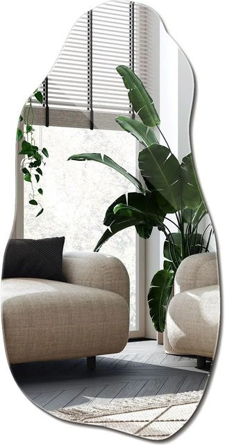 Wallfluent Unregelmäßiger Spiegel Modern Organisch Ohne Rahmen B: 50 cm, H: 100 cm - Bild 1