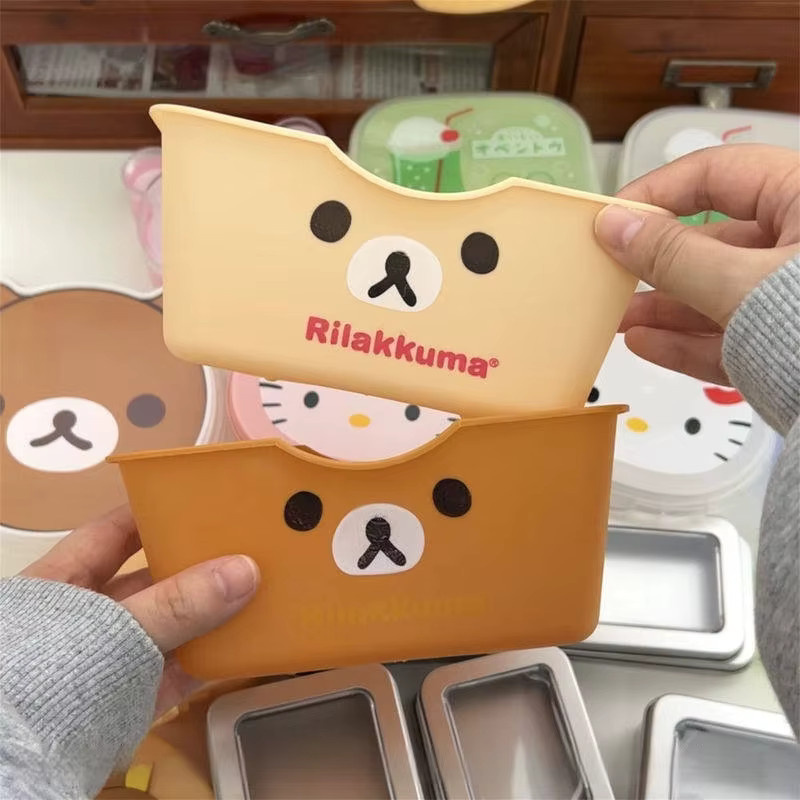 Rilakkuma Aufbewahrungskorb in Braun als multifunktionaler Kawaii Desktop-Organizer aus Kunststoff für Schreibwaren und Bastelzubehör - Bild 3