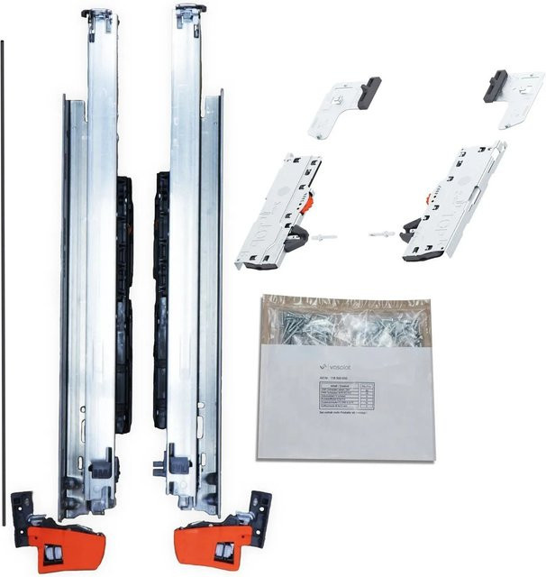 Blum Movento Blumotion S 766H Schubladenschienen Set, Farbe: Silber, Länge: 700 mm, Tragkraft: 60 kg, mit Tip-On und Soft-Close - Bild 1