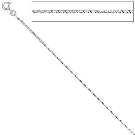 Colfem Venezianerkette 585 Weißgold, 0,9 mm, 38 cm, Unisex - Bild 1
