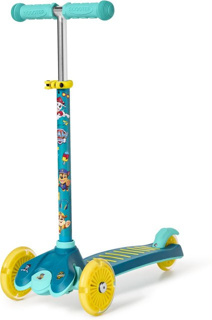 LUPILU Paw Patrol Tri Scooter mit LED Rollen, Licht und Sound, Blau - Bild 1