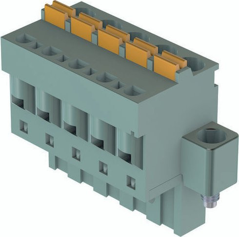 HARTING Leiterplattensteckverbinder mit 1 Reihe aus Messing in Grau (14310517106000) - Bild 1