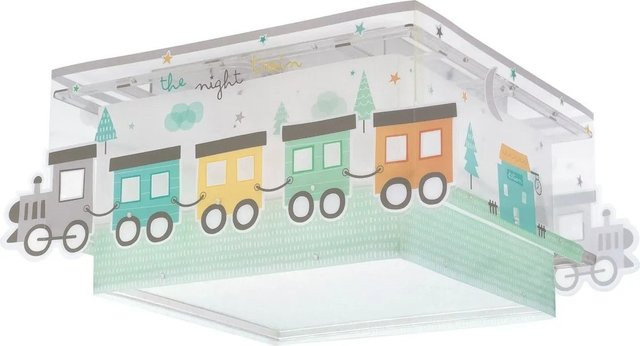 Dalber Deckenleuchte Kinder Zug in Grün und Transparent für das Kinderzimmer - Bild 1