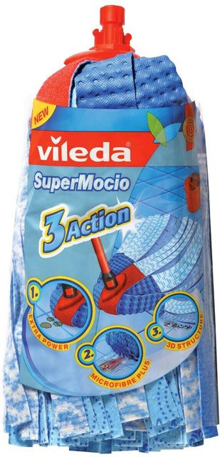 Vileda Ersatzwischmopp Supermocio in Blau - Bild 1