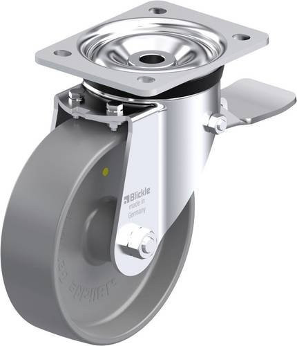 Blickle Stahlblech-Lenkrolle LK-PO 160G-ST-ELS in Grau mit 160 mm Rad-Durchmesser und 450 kg Tragfähigkeit - Bild 1