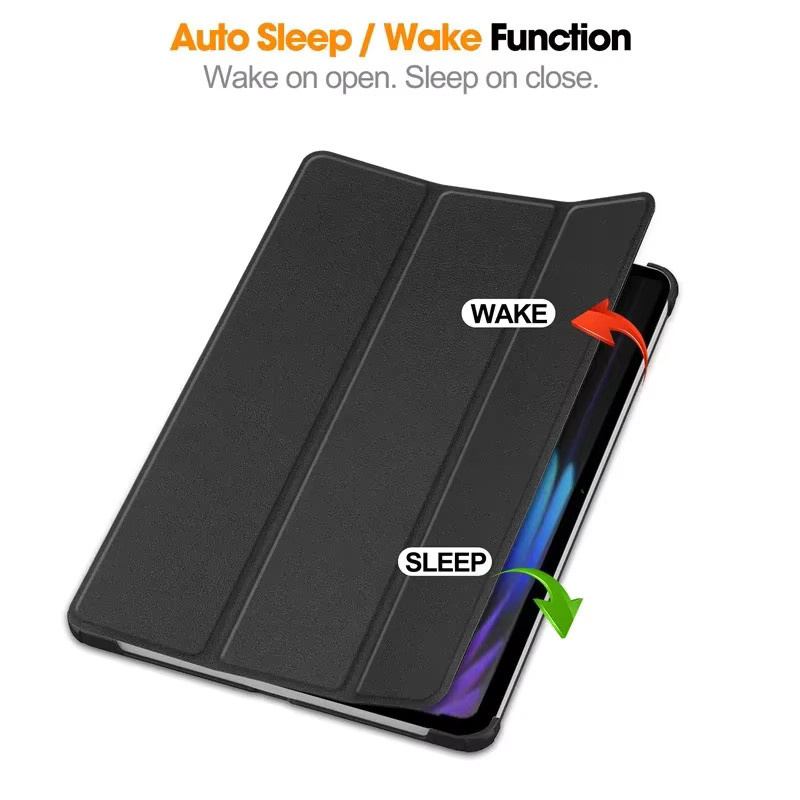 Smart Case für Xiaomi Pad 7 Pro 11,2 Zoll aus PU Leder mit Tri-Folding Ständer und magnetischer Abdeckung in Blau oder Schwarz - Bild 2