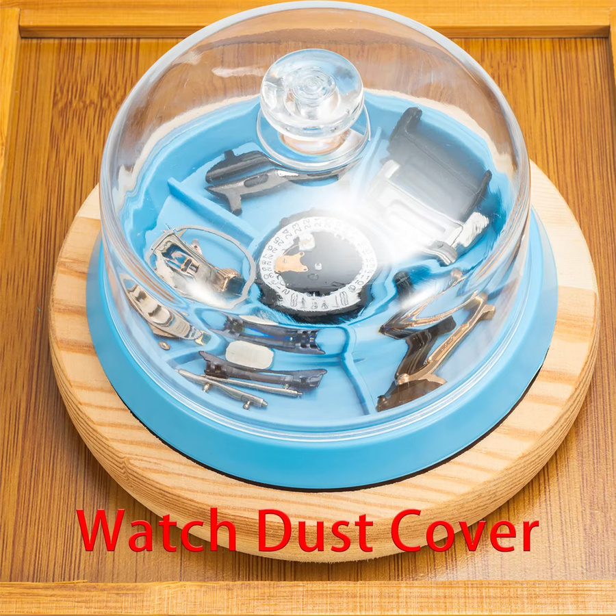 OAKCHARM Uhren Reparatur Werkzeug, 6 Slots, Staub Abdeckung mit Tablett - Bild 2