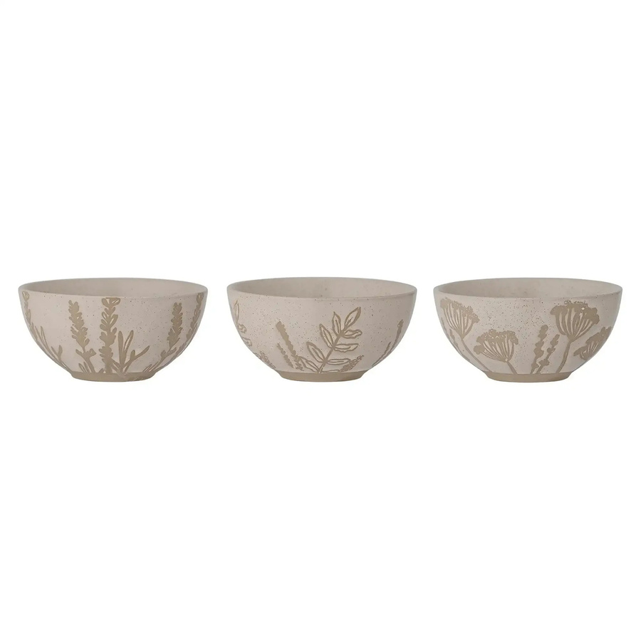 Bloomingville Keramik Schalen-Set Primrose in Beige, 3er-Set - Bild 1
