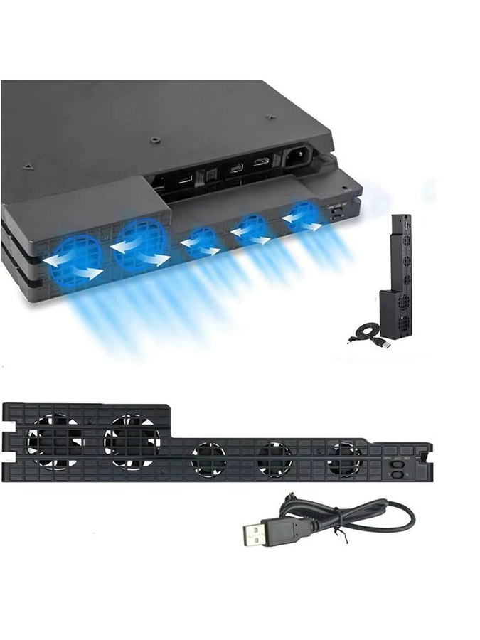 Sony Kühlhalter für PS4, PS4 Pro und PS4 Slim in Schwarz - Bild 7