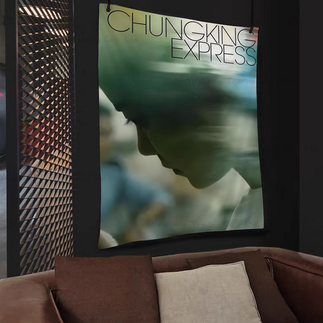 Bohemian Wandteppich im Mandala-Design mit Wong Kar Wai Filmprint als dekorativer Wandbehang - Bild 1