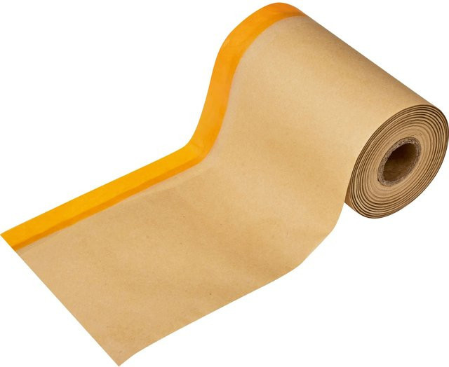 LUX-TOOLS PRO 2in1 Washi-Tape und Abdeckpapier Gelb Breite: 1,8 cm, Länge: 20 m - Bild 1