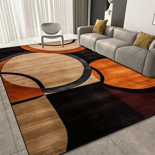 Lodestar Geometrischer Teppich mit modernem Druck, Waschbar und Rutschfest, Mehrfarbig, B: 120 cm, T: 160 cm - Bild 1