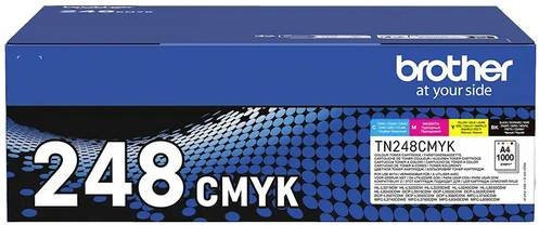 Brother Original Toner TN-248VAL Multipack CMYK Schwarz Cyan Magenta Gelb für Laserprinter - Bild 1