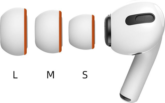 Memory Foam Ohrpolster für Apple AirPods Pro in Weiß, 2er-Set Silikon Ohrstöpsel für In-Ear Bluetooth Kopfhörer - Bild 1