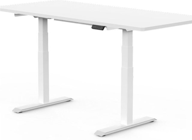 FlexiSpot Höhenverstellbarer Schreibtisch mit elektrischem Motor, Weiß, B/T/H: 166,9 x 85,8 x 6,2 cm - Bild 1