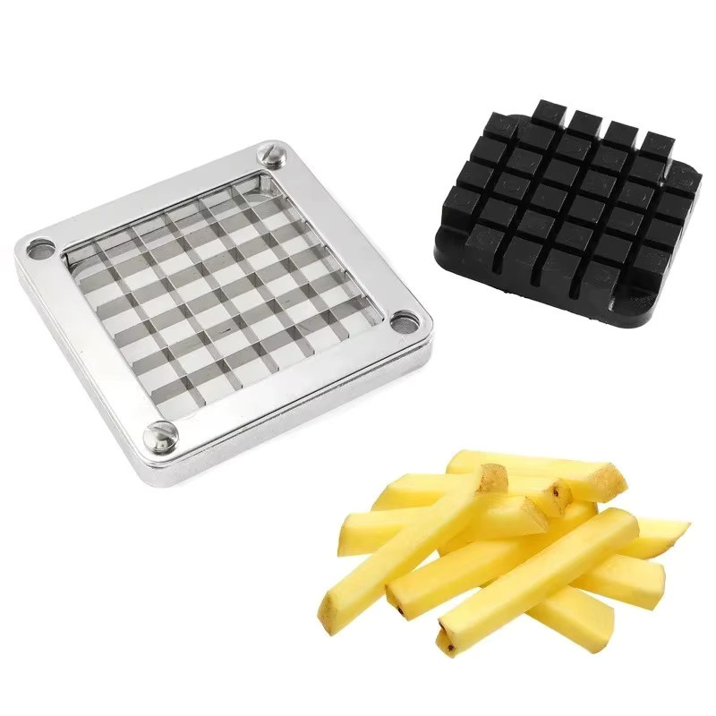 Dreamburgh Gemüsehäcksler aus Edelstahl in Silber mit verschiedenen Schnittgrößen 6,35 mm, 9,5 mm und 12,7 mm für Zwiebeln, Tomaten, Paprika und Kartoffeln - Bild 2