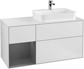 V&B Waschtischunterschrank Finion in Weiß lackiert, Breite: 120 cm, Tiefe: 50,1 cm, Höhe: 50,1 cm - Bild 1