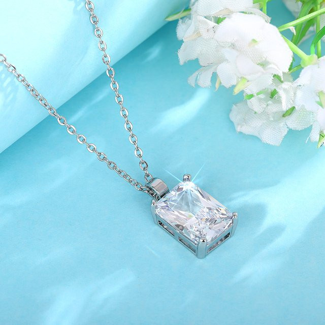 Huitan Halskette, Silber, Zirkonia, Unisex - Bild 1