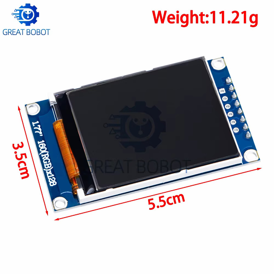 Baishundianzi 1,77 Zoll TFT-LCD-Bildschirmmodul mit 128 x 160 Auflösung und TFTSPI-Schnittstelle sowie seriellem Port - Bild 2