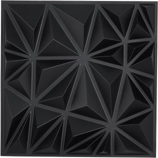 VEVOR 3D-Wandpaneele 33er-Set aus PVC in Mattschwarz, moderne minimalistische Wandverkleidung für Decke und Innenräume, B/B: 30 x 30 cm - Bild 1