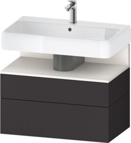 Duravit Waschtischunterschrank Qatego in Weiß mit 1 Tür und 1 Auszug, B/T/H: 79 x 47 x 59 cm - Bild 1